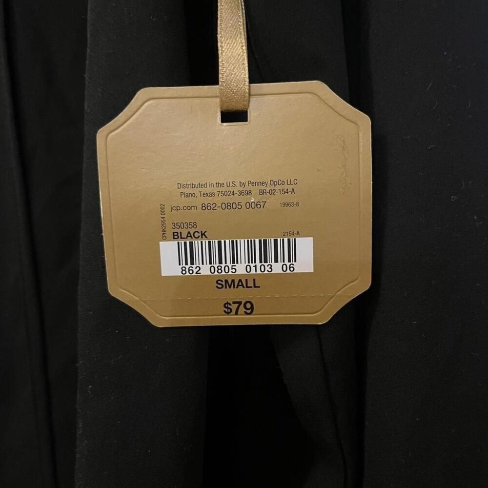 Ryegrass - Black Blouse with Removable Feather Cuffs - Size Small, NWT - Picture 4 of 8